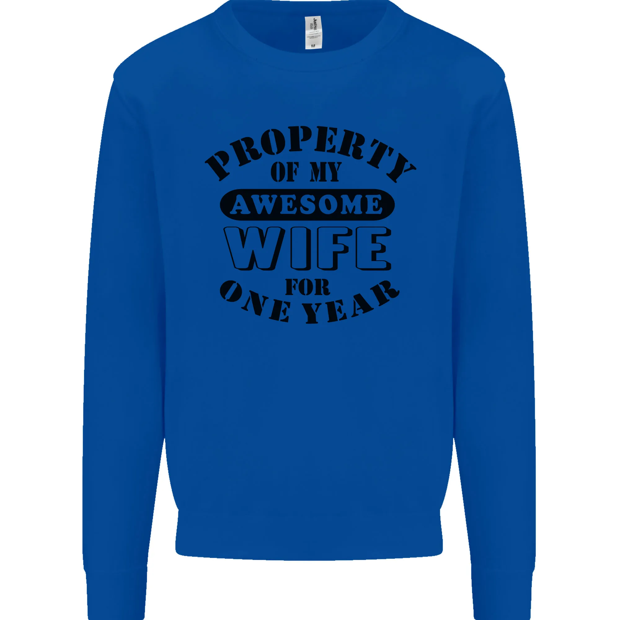 1st Wedding Anniversary 1 Year Funny Wife Mens Sweatshirt Jumper