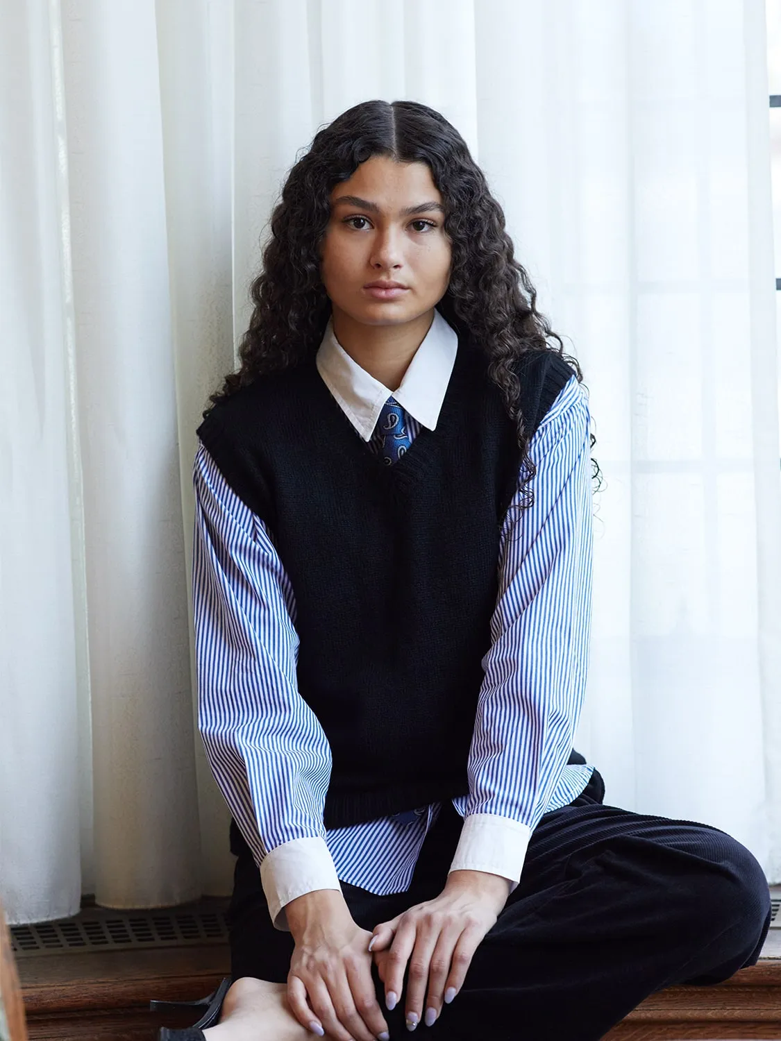 NEW: Olsen Sweater Vest Black